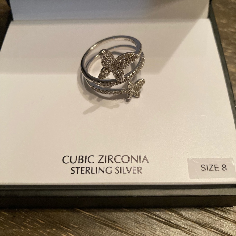 Giani Bernini Cubic Zirconia Sterling Silver Butterfly Ring
